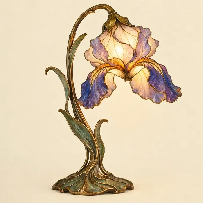 鸢尾花台灯